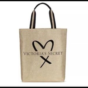 Victoria secret tote gold and black